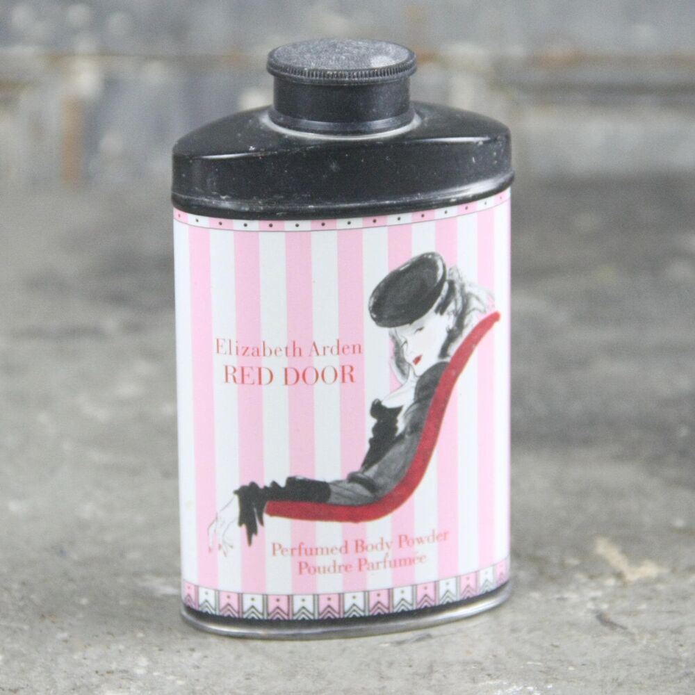 Elizabeth Arden Red Door Body Perfumed Powder Tin, circa 1950s, vintage